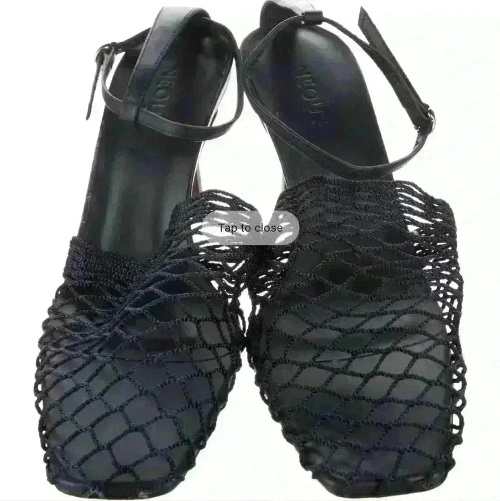 NEOUS Leather & Mesh Sandals